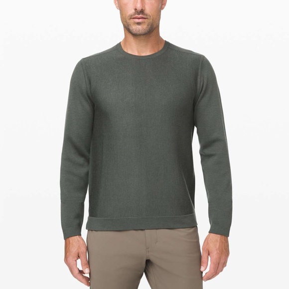 Lululemon Merino Wool Alpine Air Crew Sz S In Palm Deco